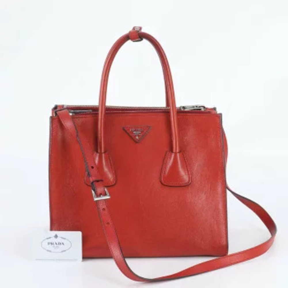 Prada Card Triangular Shoulder Bag White